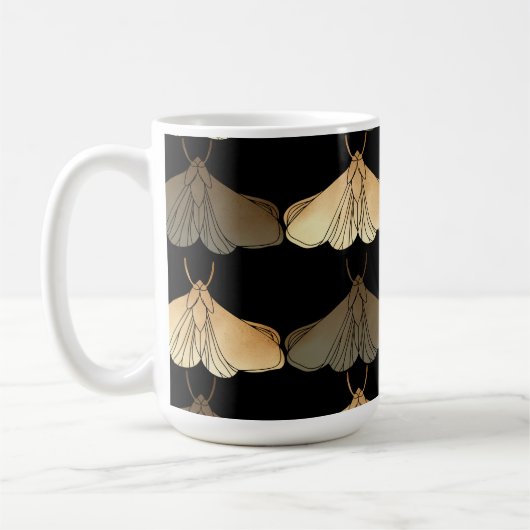 Maand in goudpatroon koffiemok (Links)