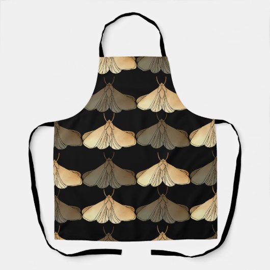 Maand in goudpatroon schort (Voorkant)