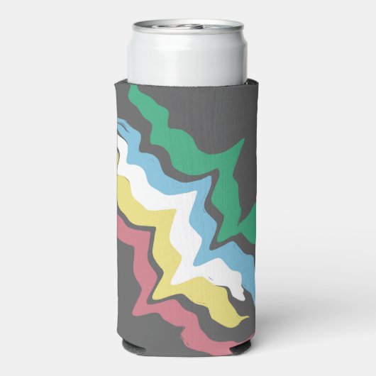 Maand juli bewustzijn kleuren Disability Pride Seltzer Blikjeskoeler (Seltzer Achterkant)