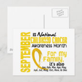 maand kinderkanker voor mijn familie briefkaart (Voorkant / Achterkant)