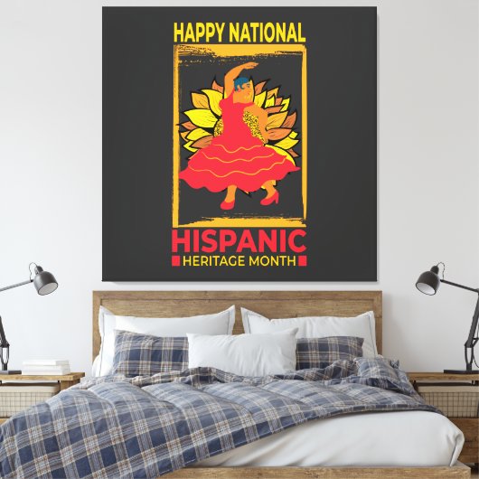 Maand nationaal erfgoed canvas afdruk (Insitu (Slaapkamer))