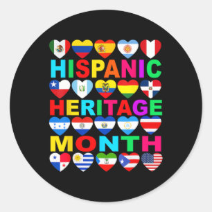 Maand nationaal erfgoed van Latijns-Amerika Ronde Sticker