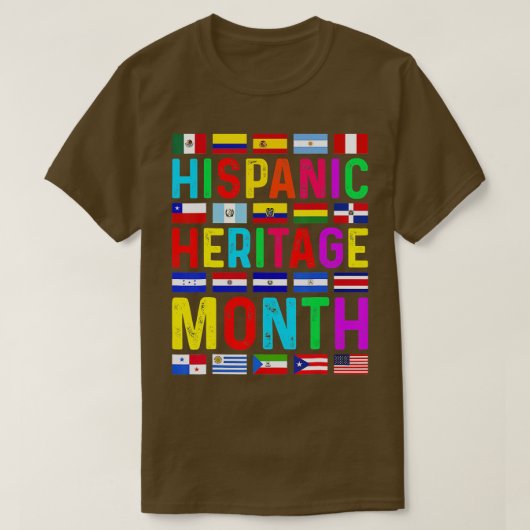 Maand nationaal erfgoed van Latijns-Amerika T-shirt (Design voorkant)