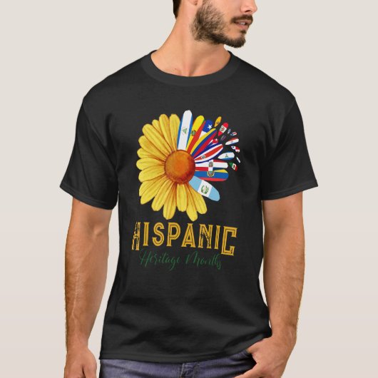 Maand nationaal  latino t-shirt (Voorkant)