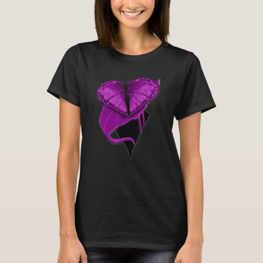 maand oktober Paars B T-shirt (Voorkant)
