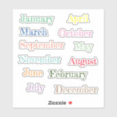 Maand op maat gesneden vinylSticker, maand van het Sticker (Vel)