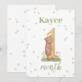 Maand per Maand Milestone Baby Kaarten (Voorkant / Achterkant)