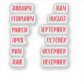 Maand Planner stickers (Voorkant)