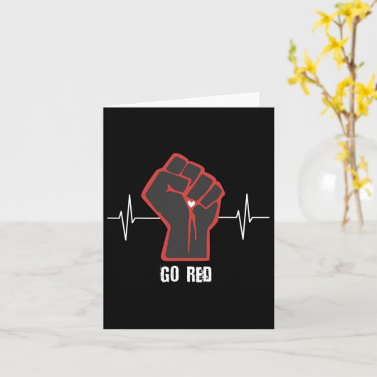 maand Rode hartziekte Kaart (Gele Bloem)