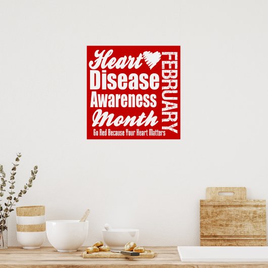 maand Rode hartziekte Poster (Keuken)