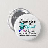 maand september Thyroid Cancer AWARENESS Ronde Button 5,7 Cm (Voorkant /achterkant)
