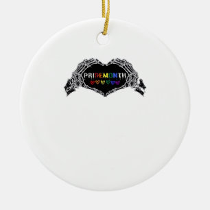 Maand Skelet Hart Handen LGBTQIA Keramisch Ornament