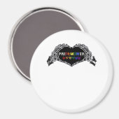 Maand Skelet Hart Handen LGBTQIA Magneet (Voorkant / Achterkant)