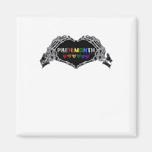 Maand Skelet Hart Handen LGBTQIA Magneet