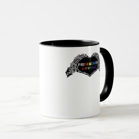 Maand Skelet Hart Handen LGBTQIA Mok (Voorkant rechts)