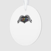 Maand Skelet Hart Handen LGBTQIA Ornament (voorkant)