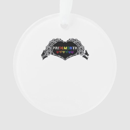 Maand Skelet Hart Handen LGBTQIA Ornament (voorkant)