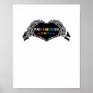 Maand Skelet Hart Handen LGBTQIA Poster