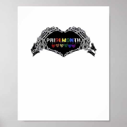 Maand Skelet Hart Handen LGBTQIA Poster (Voorkant)