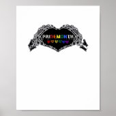 Maand Skelet Hart Handen LGBTQIA Poster (Voorkant)