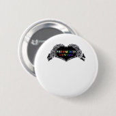 Maand Skelet Hart Handen LGBTQIA Ronde Button 5,7 Cm (Voorkant /achterkant)