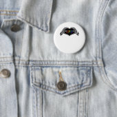 Maand Skelet Hart Handen LGBTQIA Ronde Button 5,7 Cm (In situ)