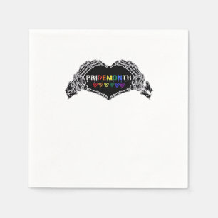 Maand Skelet Hart Handen LGBTQIA Servet