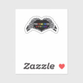 Maand Skelet Hart Handen LGBTQIA Sticker (Vel)