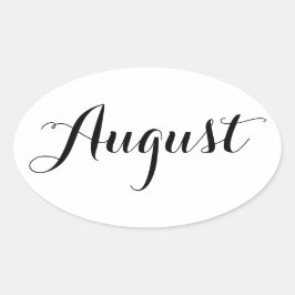 Maand Sticker: Augustus Ovale Sticker