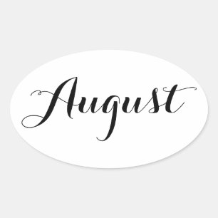 Maand Sticker: Augustus Ovale Sticker