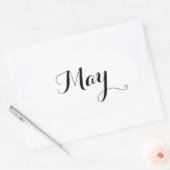 Maand Sticker: Mei Ovale Sticker (Envelop)