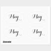 Maand Sticker: Mei Ovale Sticker (Vel)