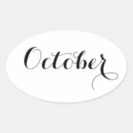 Maand Stickers: oktober Ovale Sticker