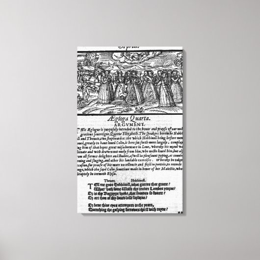 Maand van april, van 'The Shepheardes Calender' Canvas Afdruk (Voorkant)