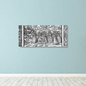 Maand van april, van 'The Shepheardes Calender' Canvas Afdruk (Insitu (Houten vloer))