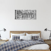 Maand van april, van 'The Shepheardes Calender' Canvas Afdruk (Insitu (Slaapkamer))