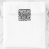Maand van april, van 'The Shepheardes Calender' Vierkante Sticker (Tas)