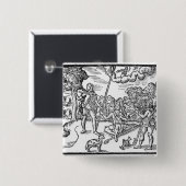 Maand van augustus uit 'The Shepheardes' Vierkante Button 5,1 Cm (Voorkant /achterkant)