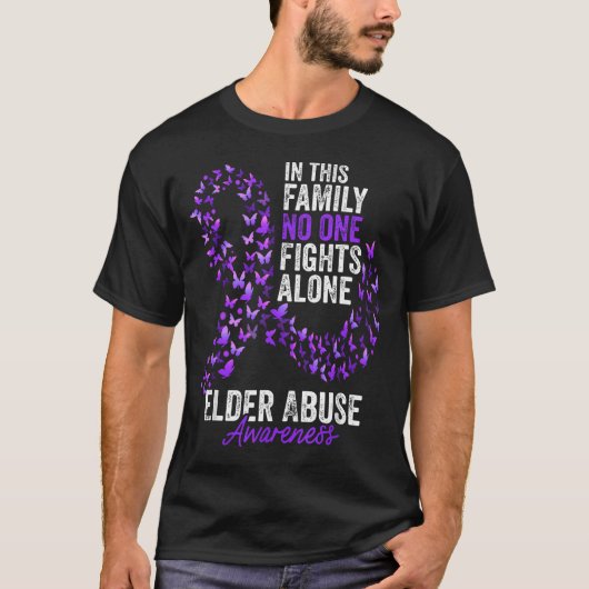 Maand van bewustwording ouderenmishandeling Vlinde T-shirt (Voorkant)