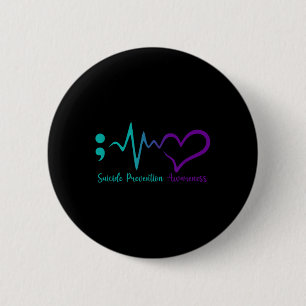 Maand van bewustwording preventie zelfdoding Puntk Ronde Button 5,7 Cm