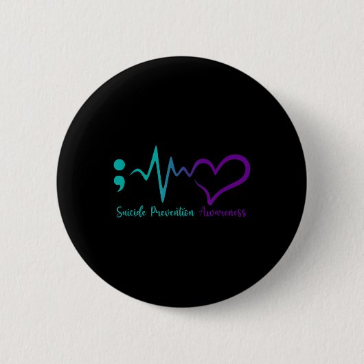 Maand van bewustwording preventie zelfdoding Puntk Ronde Button 5,7 Cm (Voorkant)
