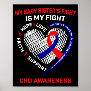 Maand van bewustwording van CHD bij jongere zus Ha Poster