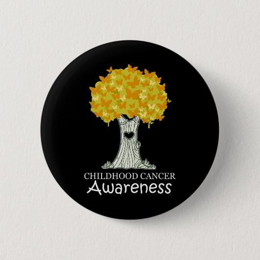 Maand van bewustwording van kanker bij kinderen Ge Ronde Button 5,7 Cm (Voorkant)
