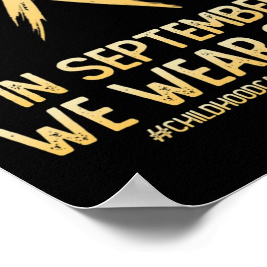 maand van bewustwording van kinderkanker in septem poster (Hoek)