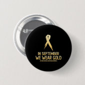 maand van bewustwording van kinderkanker in septem ronde button 5,7 cm (Voorkant /achterkant)