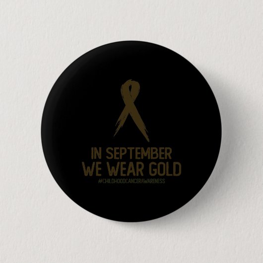 maand van bewustwording van kinderkanker in septem ronde button 5,7 cm (Voorkant)