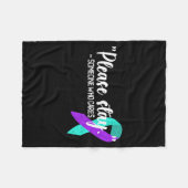 Maand van bewustzijnsbevordering ondersteuning ove fleece deken (Voorkant (Horizontaal))