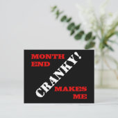 Maand van boekhoud en financiën Eind Goedkeuring S Briefkaart (Staand voorkant)