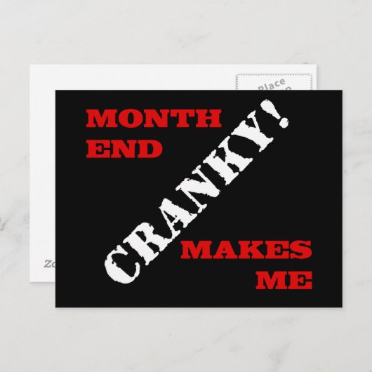 Maand van boekhoud en financiën Eind Goedkeuring S Briefkaart (Voorkant / Achterkant)
