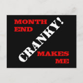 Maand van boekhoud en financiën Eind Goedkeuring S Briefkaart (Voorkant)